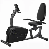 SPORTNOW Heimtrainer, Magnet-Liegerad, 8 Widerstandsstufen, verstellbar, LCD-Monitor, Metall, Kunststoff, Schwarz(m-11)