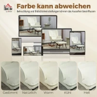 HOMCOM Schommelstoel met Voetenbank, Zacht Schommelsysteem, Linnenimitatie, 64 x 89 x 90 cm, Crèmewit(m-7)