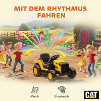 AIYAPLAY Kinder-Baufahrzeug, Aufsitzauto für Kinder, Fernbedienung, manuelle Steuerung, Bluetooth+Musik-Funktion, 3-6 Jahre, Kunststoff, Stahl, Gelb(m-8)
