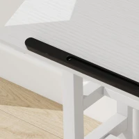 HOMCOM Bureau Assis-Debout, Bureau Réglable en Hauteur 70 x 60 cm, à Roulettes avec Plateau Inclinable, 70x60x70,5-120cm, Blanc(m-13)