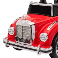 AIYAPLAY Carro Andador com Licença da Mercedes-Benz 300S com Armazenamento Volante Sistema Anti-Tombo  77,5x41,5x45 cm Vermelho(m-9)