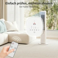 HOMCOM 3-in-1 Turm-Luftkühler mit 3-Liter-Wassertank, 3 Geschwindigkeiten und 3 Modi, Weiß(m-8)