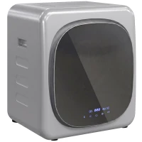 HOMCOM Ablufttrockner 2,5 kg mit Smart-Modus, 800 W Kompakttrockner mit Edelstahltrommel, Silber(m-12)