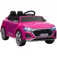 AIYAPLAY 12V elektrische kinderauto met afstandsbediening, 2 motoren, soft start, 4-wielvering, led-koplampen, claxon en muziek(m-1)