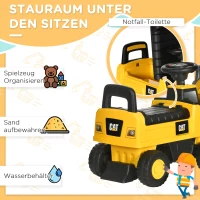 HOMCOM-graafmachine met zitplaats, zitgraafmachine met bak, glijdend voertuig, zitauto(m-6)