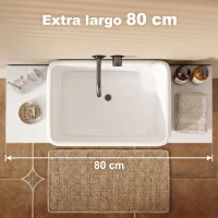 HOMCOM Mobile Sottolavabo Moderno con 2 Cassetti e Divisori per Lavabo Senza Piedistallo, 80x30x60 cm, Bianco(m-5)