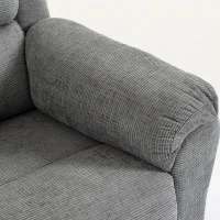 HOMCOM Massage-relaxfauteuil met warmte, verstelbare hoofdsteun en wandbesparend ontwerp, grijs(m-11)