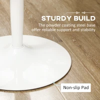 HOMCOM 75H x Φ70cm Two-Person Minimalistic Dining Table - White(m-5)