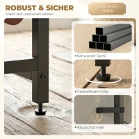 HOMCOM Weinbar-Schrank mit Schublade, Industrieller Barschrank, Weinregal für 12 Flaschen, Glashalter, Rustikal Braun(m-7)