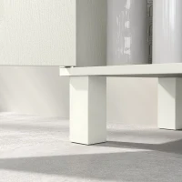 HOMCOM Mueble Bajo Lavabo con Estante Ajustable para Lavabos sin Pedestal 60x30x63 cm Blanco Crema(m-9)