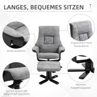 HOMCOM Massage bureaustoel bureaustoel computerstoel, kantelfunctie, lendenverwarming, kantelfunctie, grijs(m-7)