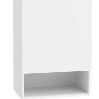 HOMCOM Badkamerkast voor wandmontage met verstelbare planken en deur, wit(m-9)