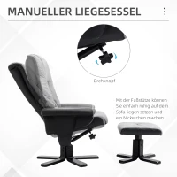 HOMCOM Massage bureaustoel bureaustoel computerstoel, kantelfunctie, lendenverwarming, kantelfunctie, grijs(m-6)