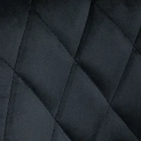 HOMCOM set van 2 barkrukken draaibare gestoffeerde hoge kruk in hoogte verstelbare barkruk zonder armleuningen getufte rugleuning poef zwart polyester metaal 51,5 x 48 x 83-104 cm(m-7)