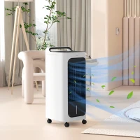 HOMCOM Three-Cool Air Conditioner, with Ice Pack and Remote - White(m-10)