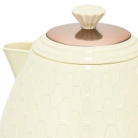 HOMCOM Electric Kettle, 1.7L, Fast Boil, 3000W Cordless Water Kettle with Removable Washable Anti-scale Filter, Beige(m-13)