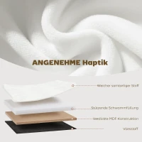 HOMCOM Zitbank met opbergruimte Opvouwbaar Gepolsterde bank met fluweel-look voor woonkamer 76 x 38 x 35 cm Crème(m-6)