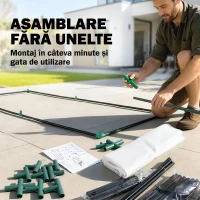 Outsunny Seră Mini pentru Grădină și Balcon din Plastic PE și Oțel, cu Închidere cu Fermoar, 99x71x60 cm(m-7)