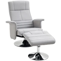 HOMCOM massagestoel met voetenbank, elektrische relaxstoel met ligfunctie(m-11)