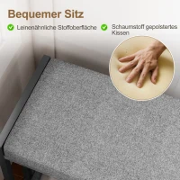 HOMCOM Schoenenrek met schoenenbank, entree rek voor schoenen, schoenenkast met drievoudig ontwerp, voor hal, entree, woonkamer, slaapkamer, Grijs(m-5)