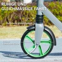 AIYAPLAY Step, Hoogte Verstelbaar, Achterrem, Opvouwbaar, 100 kg Belasting, Groen(m-5)