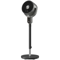 HOMCOM Ventilatore a Piantana a 8 Velocità con Telecomando, Display LED, Timer 12H, Altezza Regolabile, Grigio(m-1)