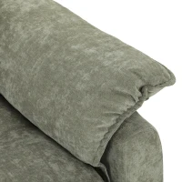 HOMCOM Sofá Cama 2 Plazas Sofá Cama 3 en 1 de Terciopelo 137 cm Respaldo Ajustable Asiento Amplio 2 Cojines Verde(m-7)
