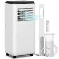 HOMCOM Climatiseur mobile 9000BTU 2,6kW 5 en 1 refroidissement, déshumidificateur, ventilateur, auto, mode nuit, 2 vitesses(m-1)