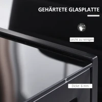 HOMCOM Eettafel Keukentafel grote tafel, modern design, 120 cm x 60 cm x 75 cm, Zwart(m-4)