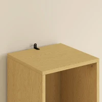 HOMCOM Badkamerkast, smalle vrijstaande badkast met verstelbare legplank, naturel(m-13)