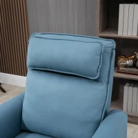 HOMCOM Aufstehhilfe Relaxsessel Fernsehsessel, integrierte Fußstütze, Seitentasche, Kabelfernbedienung, 84 x 89,5 x 105 cm,Blau(m-8)