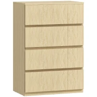 HOMCOM Chest of Drawers, 4-Drawer Storage Cabinets, Modern Dresser, Storage Drawer Unit for Bedroom(m-1)