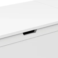 HOMCOM Schoenenbank met verstelbare plank en opklapbaar vak, opbergbank voor schoenen, wit(m-10)