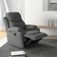 HOMCOM Relaxstoel, TV-stoel met ligfunctie en stoffen bekleding  Geniet van ultiem comfort met de HOMCOM Relaxstoel Deze TV-stoel is voorzien van een handige ligfunctie en heeft een stijlvolle stoffen bekleding met een lederlook(m-2)