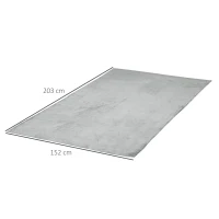 HOMCOM Coperta in Flanella 330 GSM Reversibile per uso Interno ed Esterno, 203x152x0.5 cm, Grigio(m-3)