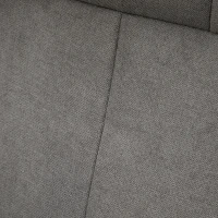 HOMCOM fauteuil met voetenbank, verstelbare rugleuning, 69 cm x 71 cm x 104 cm, donkergrijs+zwart(m-7)