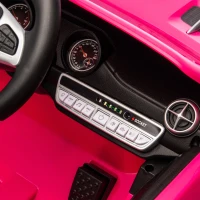 AIYAPLAY Coche Eléctrico para Niños Mercedes-Benz SL500 12V con Mando a Distancia 2,4 G 2 Motores Suspensión Arranque Suave Rosa(m-7)