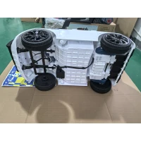 AIYAPLAY Voiture électrique police pour enfants 12V Télécommande 2,4 G 2 Moteurs Démarrage progressif Sirène Lumières Musique Blanc(m-5)