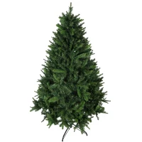 HOMCOM Albero di Natale Artificiale 180cm con 786 Rami, 2 Sezioni e Base in Metallo, Verde(m-1)