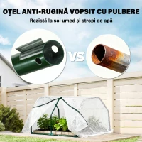 Outsunny Seră Mini pentru Grădină și Balcon din Plastic PE și Oțel, cu Închidere cu Fermoar, 99x71x60 cm(m-5)