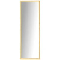 HOMCOM Espejo de Cuerpo Entero Moderno 163x53,5 cm Espejo de Pared Grande de Madera Decorativo para Salón Dormitorio Natural(m-12)