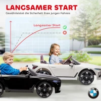 HOMCOM Kinderauto Elektroauto BWM i4 3-5 km/h Afstandsbediening Multimedia-speler Zwart(m-6)