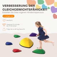 AIYAPLAY 6-delige set antislip Trittsteinen, voor binnen & buiten, stapelbaar, Kleurrijk(m-4)