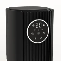 HOMCOM Ventilateur colonne silencieux 28dB, vitesse 8m/s, ventilateur tour chambre, 12 vitesses, 4 modes, minuterie 12H, noir(m-12)