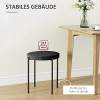 HOMCOM Eetkamerstoel Accentstoel Keukenstoelen, 41,5 cm x 41,5 cm x 46 cm, Zwart(m-4)