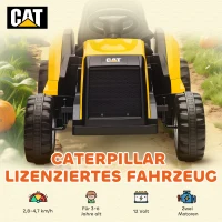 AIYAPLAY Kinder-bouwvoertuig, zitauto voor kinderen, afstandsbediening, handmatige bediening, Bluetooth+muziekfunctie, 3-6 jaar, kunststof, staal, geel(m-4)
