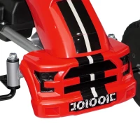 AIYAPLAY Go Kart para Niños de +3 Años con Asiento Ajustable Volante Freno Manual Marco de Aluminio y Acero Carga 30 kg Rojo(m-12)