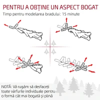 HOMCOM Brad de Crăciun Artificial de 180 cm cu 1821 de Crengi și Bază Metalică, Verde(m-7)