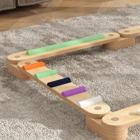 AIYAPLAY Balansbalk kinderset van hout, voor kinderen van 3-8 jaar, dubbelzijdige balansplanken voor speelse coördinatie(m-9)