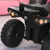 HOMCOM Trapauto kinderloopauto kinderauto met voeten schuiven licht muziek roze(m-8)